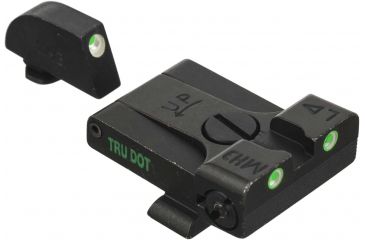 Image of Meprolight Tru-Dot Adjustable Night Sight Set for Glock 19 &amp; 20, Green Front/Rear, 20224