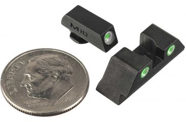 Image of Meprolight Tru-Dot Night Sight Set for Glock 10mm &amp; 45 ACP, Green Front/Rear, 10222