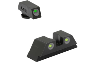 Image of Meprolight Tru-Dot Night Sight Set for Glock 9mm, .357 Sig, .40 S&amp;W, &amp; .45 GAP, Green Front/Yellow Rear, 10224Y, 102243201