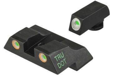 Image of Meprolight Tru-Dot Night Sight Set for Glock G26 &amp; G27, Green Front/Orange Rear, 10226O, 102263301