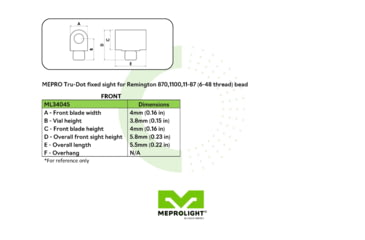 Image of Meprolight Tru-Dot Shotgun Bead Night Sight - Remington 870, 1100, 11-87 Shotguns 34045, 1340453101