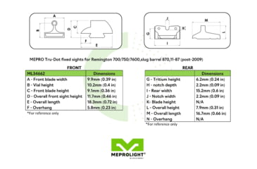 Image of Meprolight Tru-Dot Shotgun Bead Night Sight - Remington Border Patrol after 2009 ML34662, 1346623101