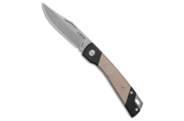 Image of Mercury Mercury LUC Slip Joint Knife Natural Canvas Micarta/Aluminum 2.2" SW, Black/Tan, Elmax, adult, BHQ-214308