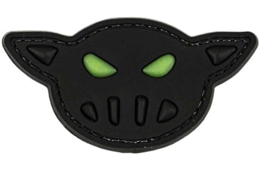 Image of Merica Life Blacksheep Warrior PVC Patch, Glow in Dark Face Black, 2.75 x 1.4, BS-GLOW