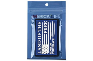 Image of Merica Life Land of the Free, Home of the Brave Patch, 3 x 2, LOF-HOB-BLUE