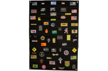 Image of Merica Life Large Patch Collector Board - Hook &amp; Loop Patch Panel, Black, 27.5 x 39.3, ML-PP-LRG-BLK