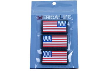 Image of Merica Life Mini US Flag Patches Set - Two Forward Flags/One Reverse, 1.75 x 1, MINI-USFLAGS-COMBO