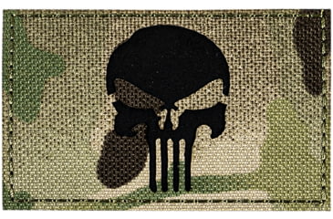 Image of Merica Life Reflective Fabric Skull Patch, Multi-Cam, 3 x 2in, REF-MC-SKULL