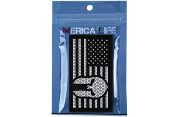 Image of Merica Life Reflective Fabric US Flag w/ Molon Labe Spartan Patch, 3 x 2in, REF-USFLAG-SPARTAN