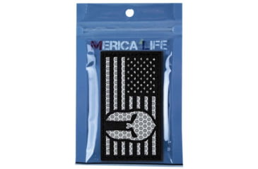 Image of Merica Life Reflective Fabric US Flag w/ Molon Labe Spartan Patch, 3 x 2in, REF-USFLAG-SPARTAN