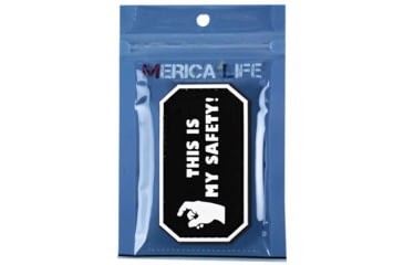 Image of Merica Life This is My Safety PVC Patch, Black, 3 x 2, SAFETY-BLACK
