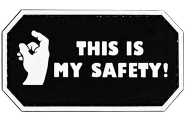 Image of Merica Life This is My Safety PVC Patch, Black, 3 x 2, SAFETY-BLACK