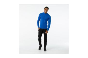 Image of Smartwool Merino 1/4 Zip 150 Baselayer - Men's, Small, Bright Blue, SW016070378-S