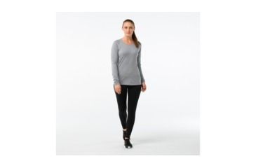 Image of Smartwool Merino 150 Baselayer Pattern Long Sleeve Shirt Womens, Dark Pebble Gray, L, SW015256948-L