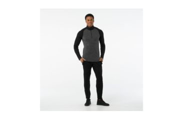 Image of Smartwool Merino 250 Baselayer Pattern 1/4 Zip-Men's, Black, Extra Large, SW0NP616001-XXL