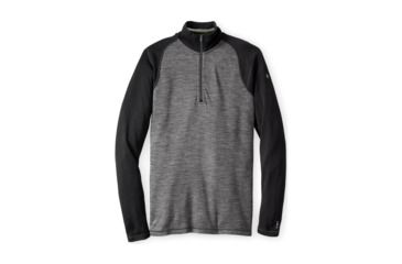 Image of Smartwool Merino 250 Baselayer Pattern 1/4 Zip-Men's, Black, Extra Large, SW0NP616001-XXL