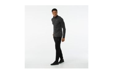 Image of Smartwool Merino 250 Baselayer Pattern 1/4 Zip-Men's, Charcoal-Black, Small, SW0NP616698-S