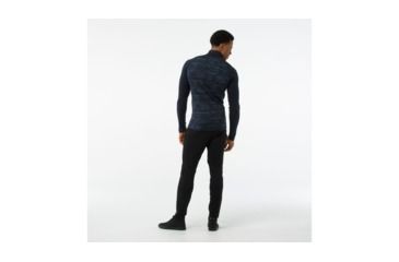 Image of Smartwool Merino 250 Baselayer Pattern 1/4 Zip-Men's, Deep Navy-Bright Cobalt, Extra Large, SW0NP616A40-XL