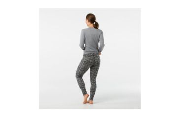 Image of Smartwool Merino 250 Baselayer Pattern Bottom-Women's, Black-Moonbeam Heather, Large, SW0NP207A51-L