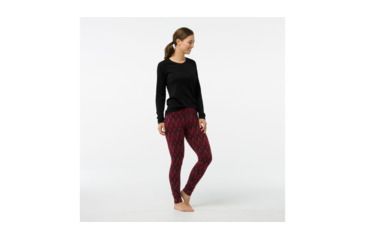 Image of Smartwool Merino 250 Baselayer Pattern Bottom-Women's, Tibetan Red, Large, SW0NP207A25-L