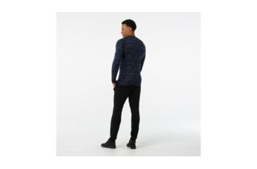 Image of Smartwool Merino 250 Baselayer Pattern Crew-Men's, Deep Navy-Bright Cobalt, Extra Large, SW0NP601A40-XXL