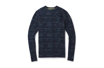Image of Smartwool Merino 250 Baselayer Pattern Crew-Men's, Deep Navy-Bright Cobalt, Extra Large, SW0NP601A40-XXL