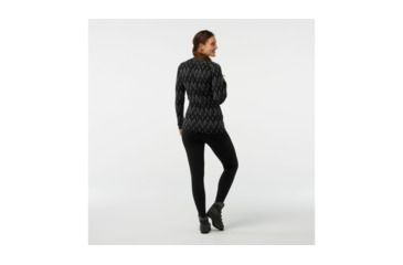 Image of Smartwool Merino 250 Baselayer Pattern Crew-Women's, Black-Charcoal H, Extra Small, SW0NP226A41-XS