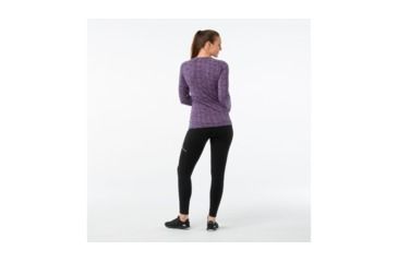 Image of Smartwool Merino 250 Baselayer Pattern Crew-Women's, Dark Blue Steel, Extra Small, SW0NP226292-XS