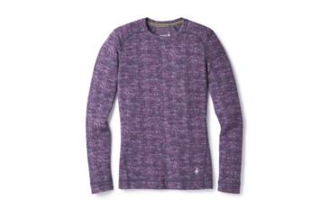 Image of Smartwool Merino 250 Baselayer Pattern Crew-Women's, Dark Blue Steel, Extra Small, SW0NP226292-XS