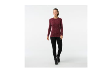 Image of Smartwool Merino 250 Baselayer Pattern Crew-Women's, Fig, Large, SW0NP226A13-L