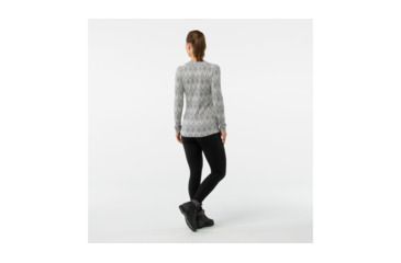 Image of Smartwool Merino 250 Baselayer Pattern Crew-Women's, Light Gray-Moonbeam Heather, Small, SW0NP226A42-S