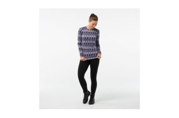 Image of Smartwool Merino 250 Baselayer Pattern Crew-Women's, Purple Mist, Small, SW0NP226A26-S