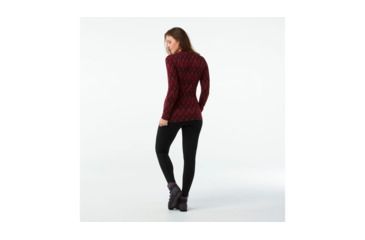 Image of Smartwool Merino 250 Baselayer Pattern Crew-Women's, Tibetan Red, Extra Small, SW0NP226A25-XS