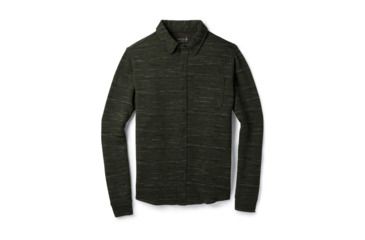 Image of Smartwool Merino 250 Button Down Long Sleeve-Men's, Olive-Black, Small, SW010234A74-S
