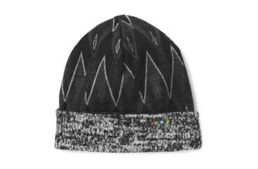 Image of Smartwool Merino 250 Pattern Cuffed Beanie-Unisex, Black-Charcoal H, Unisex Medium, SW0SC181A41-1FM