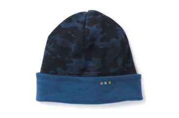 Image of Smartwool Merino 250 Pattern Cuffed Beanie-Unisex, Deep Navy-Bright Cobalt, Unisex Medium, SW0SC181A40-1FM