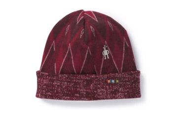 Image of Smartwool Merino 250 Pattern Cuffed Beanie-Unisex, Tibetan Red, Unisex Medium, SW0SC181A25-1FM