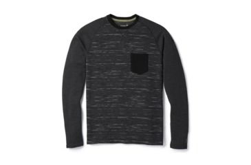 Image of Smartwool Merino 250 Pocket Crew-Men's, Charcoal-Black, Extra Large, SW016084698-XXL