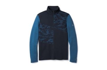Image of Smartwool Merino 250 Pullover-Men's, Deep Navy-Bright Cobalt, Small, SW016085A40-S
