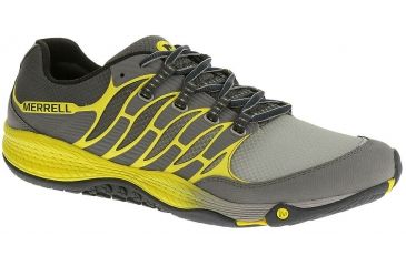 Image of Merrell All Out Fuse Trail Running Shoe - Men's-Castle Rock/Yellow-Medium-11 US