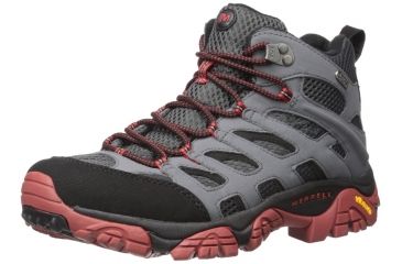 Image of Merrell Moab Mid Waterproof Hiking Shoe - Men's-Castle Rock/Black-Medium-8.5