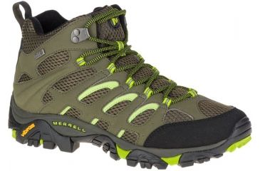 Image of Merrell Moab Mid Waterproof Hiking Shoe - Men's-Dusty Olive/Black-Medium-9