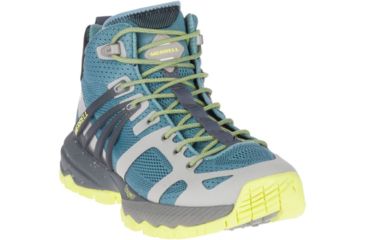 Image of Merrell Mqm Ace Mid Waterproof Hiking Shoes - Women's, Smoke/Lime, Medium, 6.5, J53104-6.5