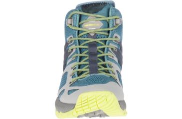 Image of Merrell Mqm Ace Mid Waterproof Hiking Shoes - Women's, Smoke/Lime, Medium, 6.5, J53104-6.5