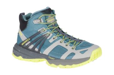 Image of Merrell Mqm Ace Mid Waterproof Hiking Shoes - Women's, Smoke/Lime, Medium, 6.5, J53104-6.5