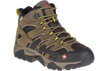 Image of Merrell Work Moab 2 Vent Mid Waterproof Sr Shoe - Mens, Boulder, 7, Wide J15765W-7