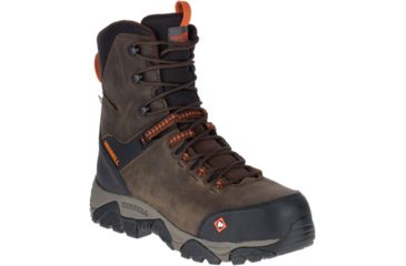Image of Merrell Work Phaserbound 8in Zip Waterproof Ct Shoe - Mens, Espresso, 7, Wide J45315W-7