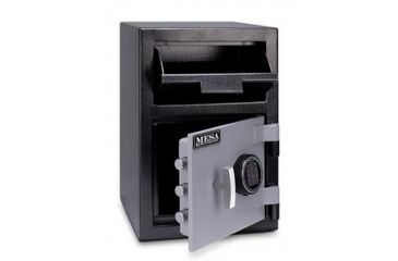 Image of Mesa Safes Depository Safe,0.8 cu ft,8.75x13.75x11in,Combination Lock,Two-Tone Black/Grey MFL2014C
