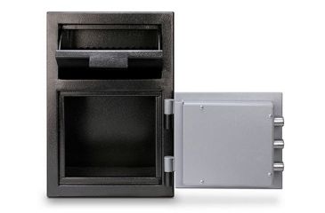 Image of Mesa Safes Depository Safe,0.8 cu ft,8.75x13.75x11in,Combination Lock,Two-Tone Black/Grey MFL2014C