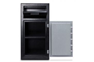 Image of Mesa Safes Depository Safe,1.4 cu ft,16.125x13.75x11in,Combination Lock,Two Tone Black/Grey MFL2714C